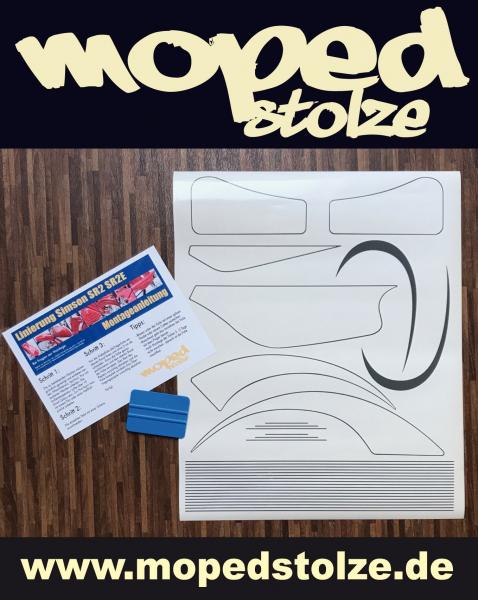 Komplett-Set Linierung Simson SR2 SR2E blau